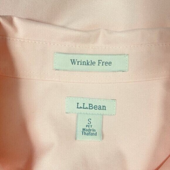 L. L. Bean Long Sleeve Spread Collar 100% Cotton Bright Pink Shirt Size 4 - Picture 5 of 6